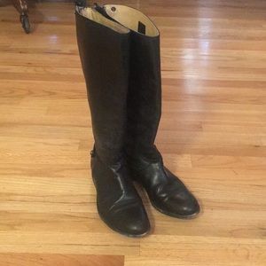 Frye wide calf black Melissa button riding boots